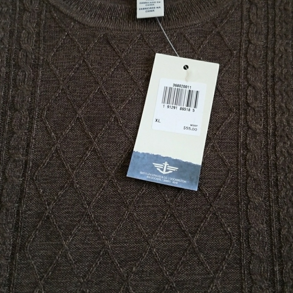 NWT Men's Dockers Lightweight Sweater - Picture 3 of 5